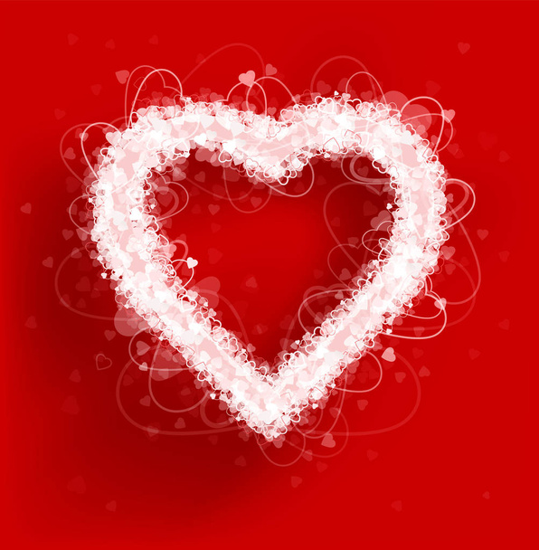 Corazones marco San Valentín día vector de fondo
 - Vector, imagen