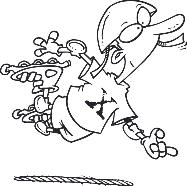 Cartoon Extreme Rollerblader - Vector, afbeelding