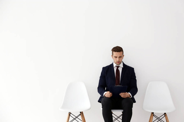 Young man waiting for job interview - Foto, Imagem