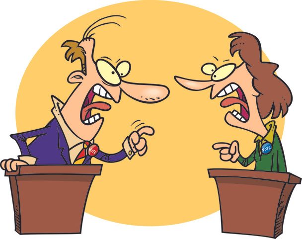 Debate político dos desenhos animados
 - Vetor, Imagem