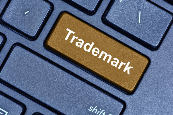 Trademark word on computer keyboard - Photo, Image