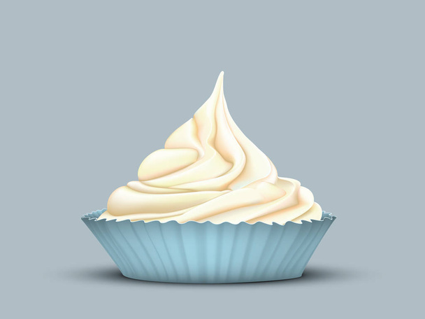 delicate twisted cream in the mould - Vector, Image