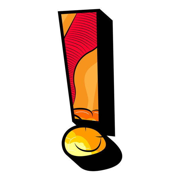 Exclamation mark filled with comic book background. - Vector, Image