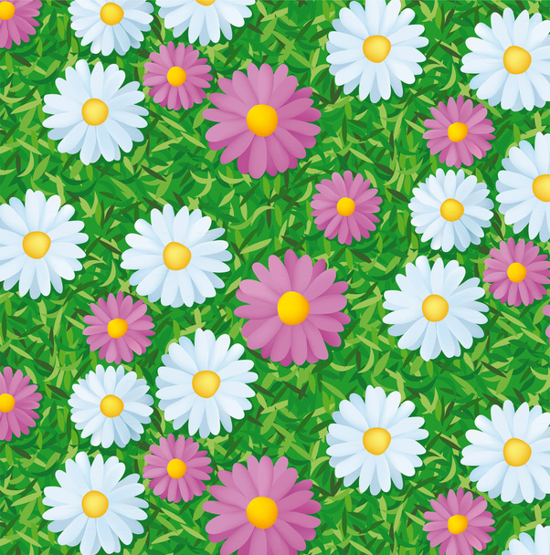 Pattern with flowers - Vektör, Görsel