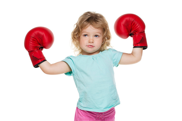 Boxing girl - Foto, imagen