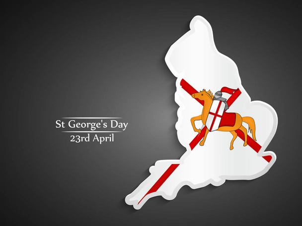 Ilustración de la bandera de Inglaterra para el Día de San Jorge
 - Vector, imagen