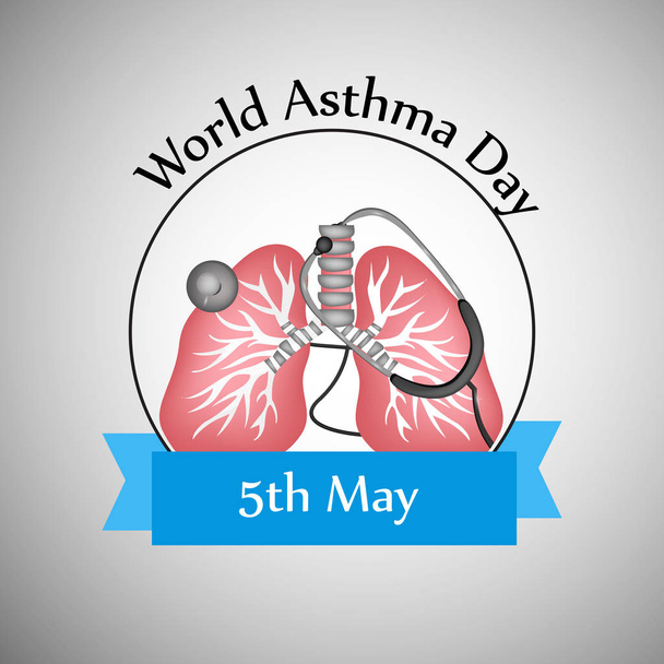 Illustration des Asthma-Tages Hintergrund - Vektor, Bild