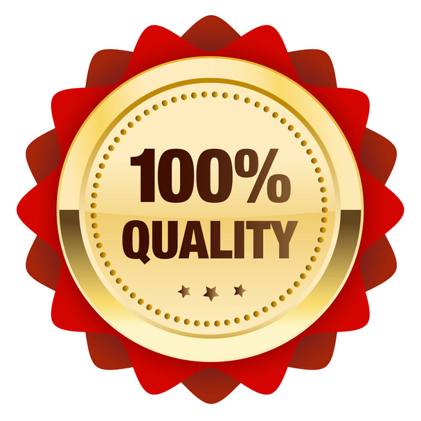 100% quality guaranteed seal or icon - Vektor, kép