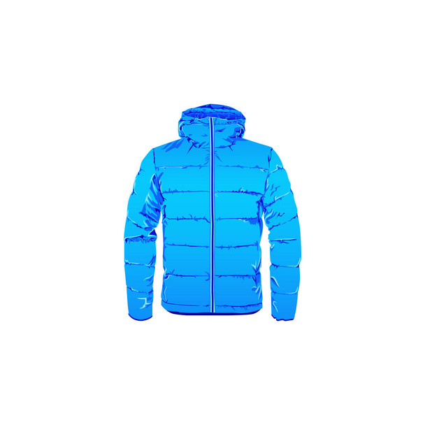 A set of illustrations for website - menswear raster image. Element 2 blue coat overcoat winter outerwear clothes jacket clothing warm of Webit.Top - Photo, Image