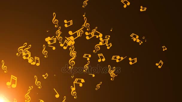 Musical notes float. Abstract background - Footage, Video