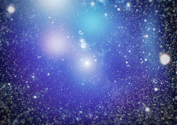 Bir sürü yıldızlı mavi, karanlık gece gökyüzü. Uzay arkaplanındaki Samanyolu - Fotoğraf, Görsel