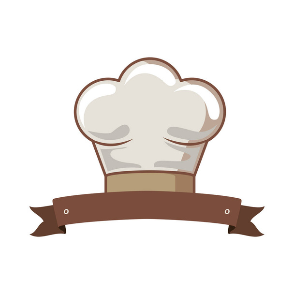 chef-kok hoed symbool - Vector, afbeelding