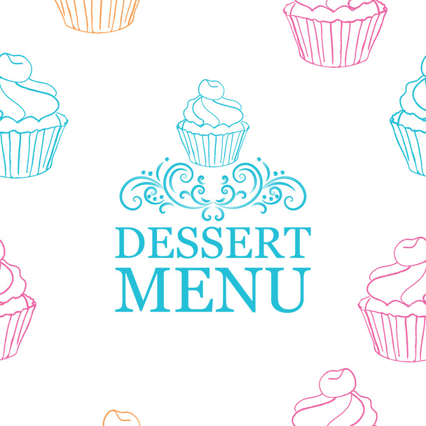 Vector dessert menu - Вектор, зображення
