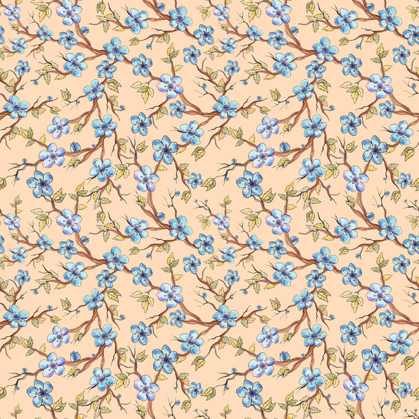 Гібіскус квітковий безшовний візерунок
 - Фото, зображення