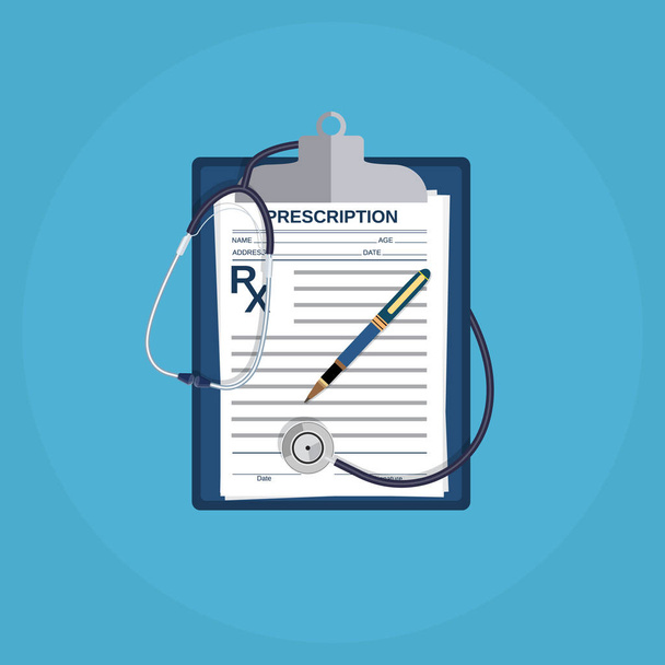 prescription concept icon - Vector, Image