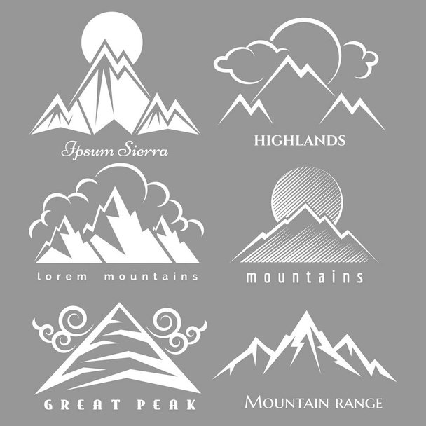 Set logo montagna bianca
 - Vettoriali, immagini