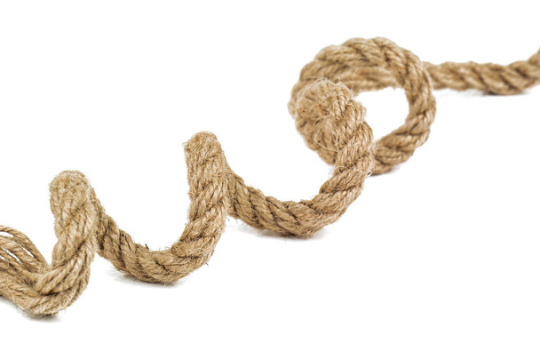 spiral rope on white background - Photo, image