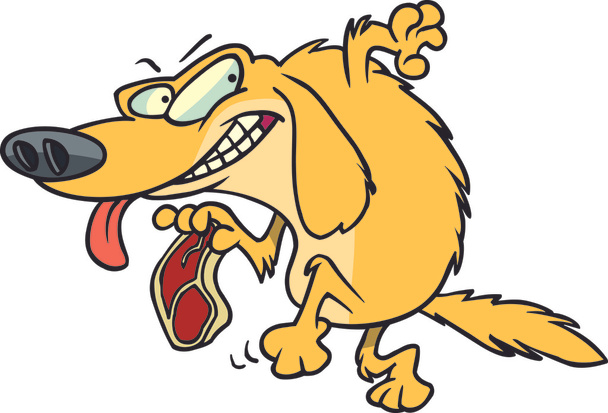 Cartoon Dog Thief - Vector, Image