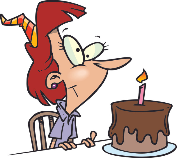 Cartoon-Geburtstagstorte - Vektor, Bild