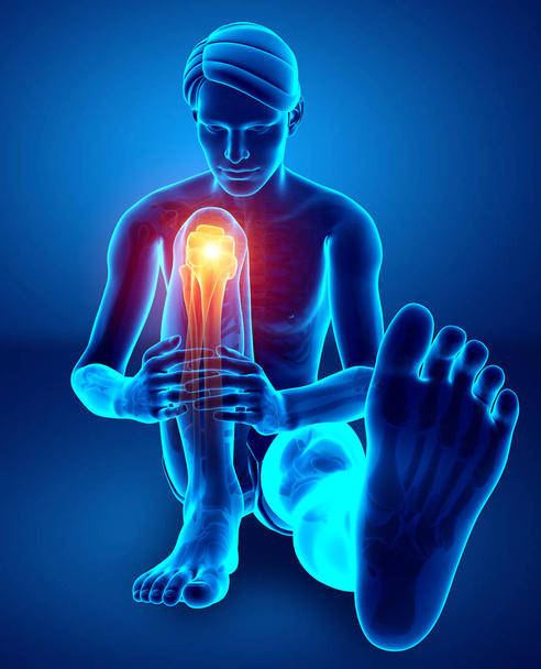 Male Knee pain - Photo, Image