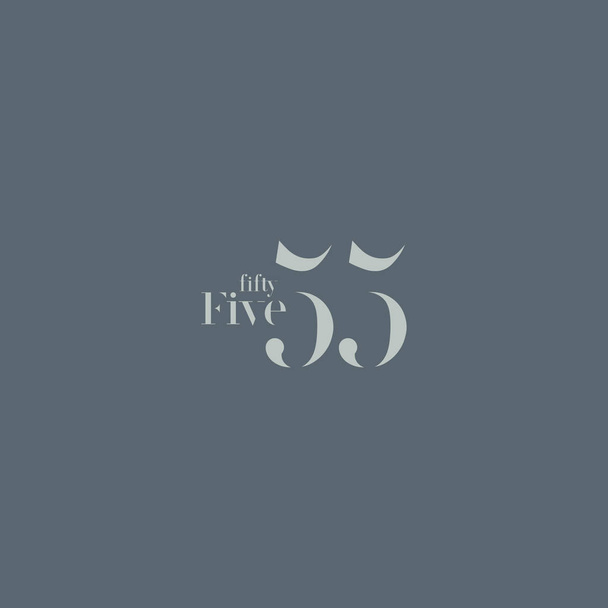 Número cinquenta e cinco logotipo da empresa
  - Vetor, Imagem