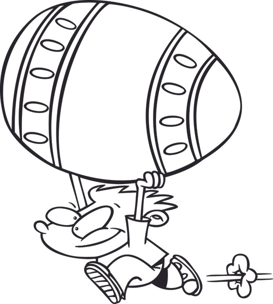 Cartoon Big Easter Egg - Vector, Image