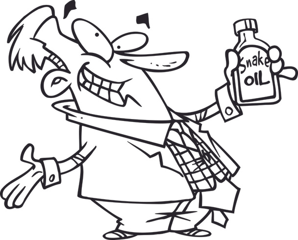 kreslený had olej prodavač - Vektor, obrázek