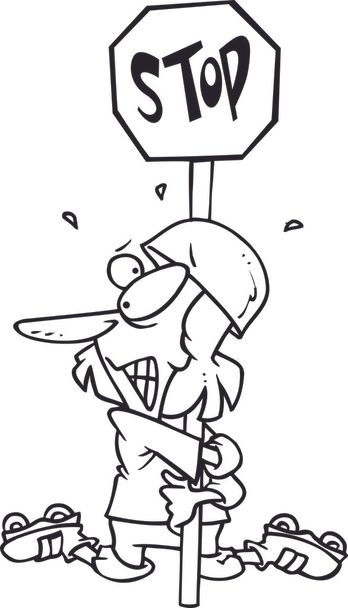 γελοιογραφία πατινάζ (κυλίνδρου) γυναίκα - Διάνυσμα, εικόνα