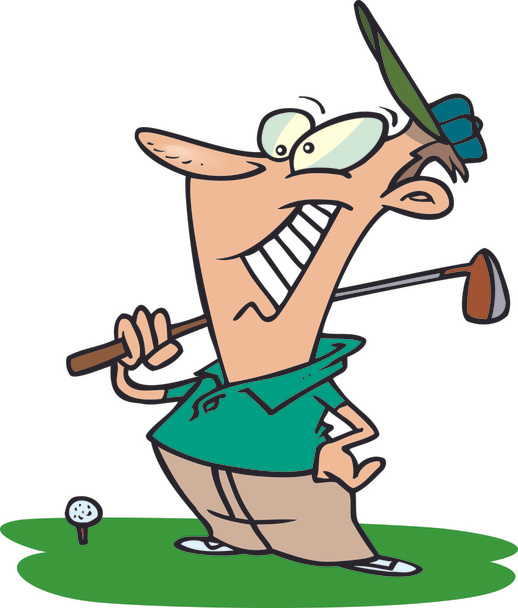 Cartoon-Golfspieler - Vektor, Bild