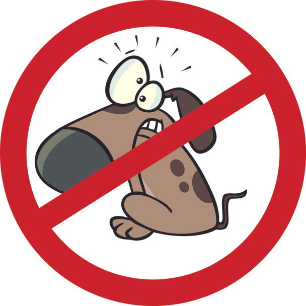 Cartoon No Dogs Allowed - Vector, Image