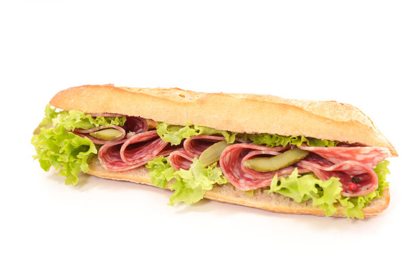 Fresh salami sandwich - Fotografie, Obrázek