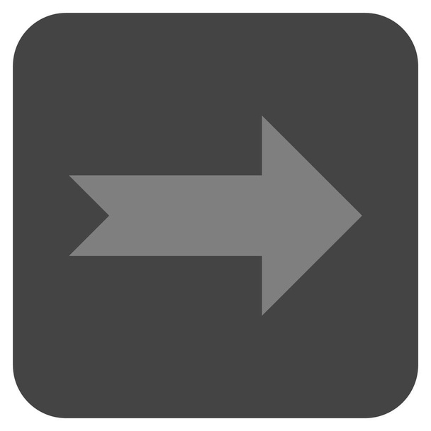 Arrow Right Flat Squared Vector Icon - Vector, imagen