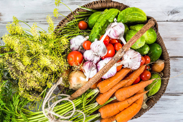 Organik sebze arka plan, renkli çeşitli üretmek, sağlıklı beslenme kavramı - Fotoğraf, Görsel