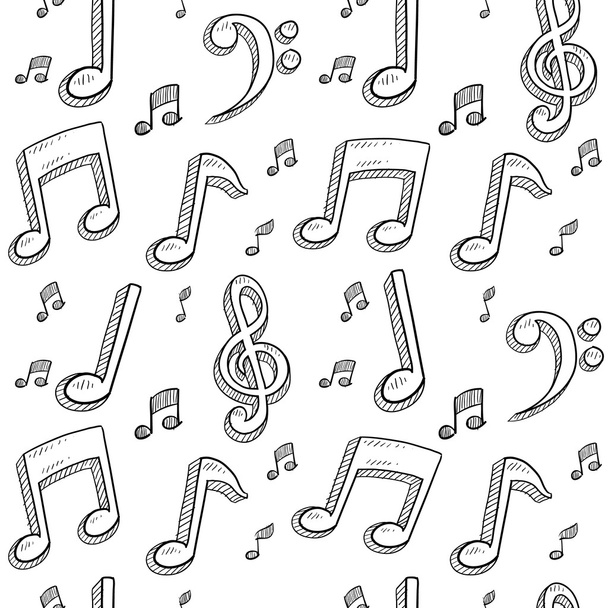Notes de musique sans couture fond vectoriel
 - Vecteur, image