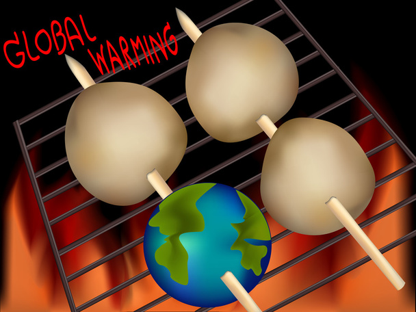 Globalne ocieplenie - Wektor, obraz