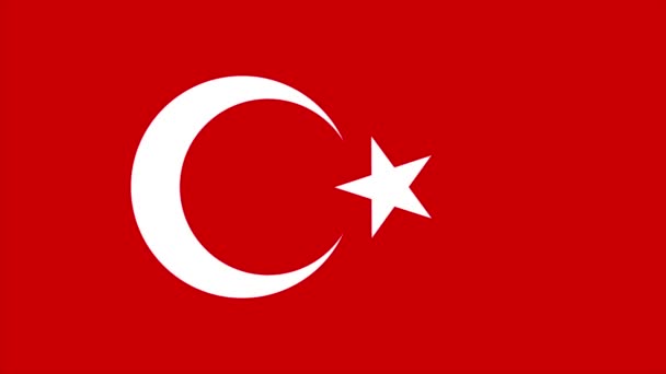 Übergang zur Türkei-Flagge 4k - Filmmaterial, Video