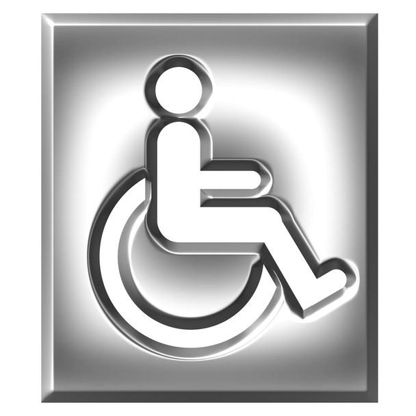 3D Silver Special Needs Sign - Photo, Image