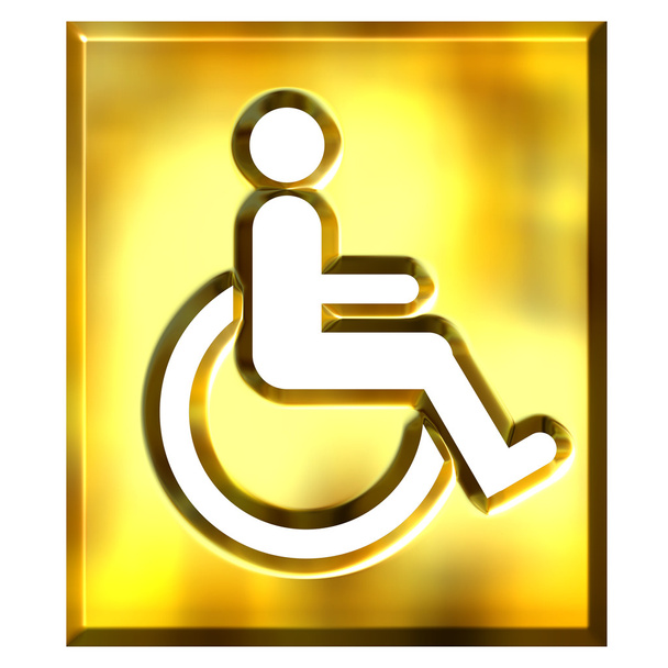 3D goldenes Zeichen für besondere Bedürfnisse - Foto, Bild