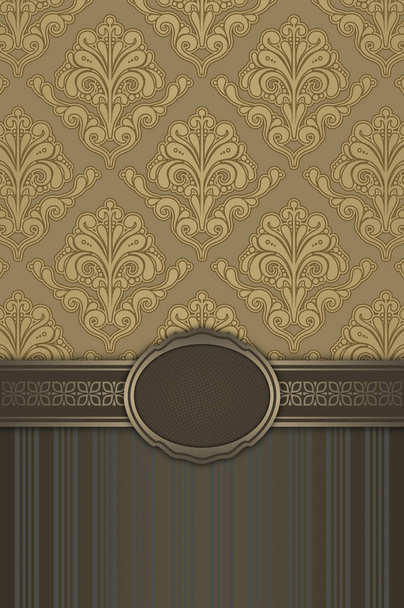 Vintage background with decorative frame and patterns. - Photo, image