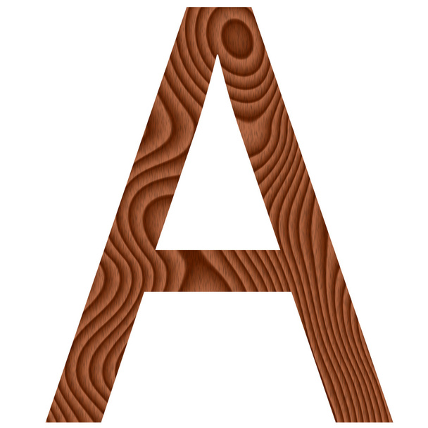Wooden Letter A - Фото, зображення