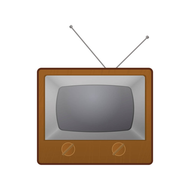 Icono de televisión retro
 - Vector, Imagen