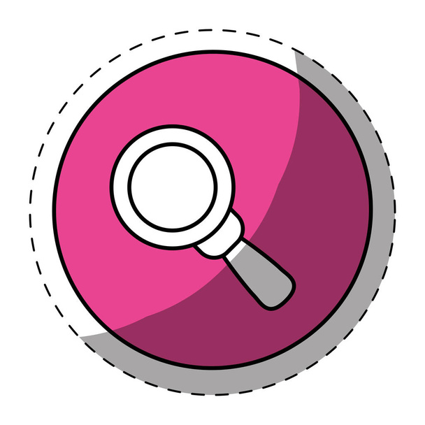 Símbolo rosa señal de búsqueda icono
 - Vector, Imagen