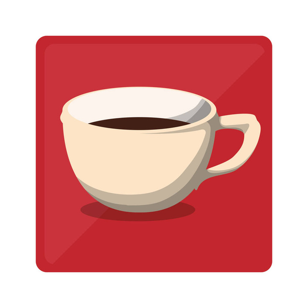 Barevný hrnek káva ikony obrázek - Vektor, obrázek