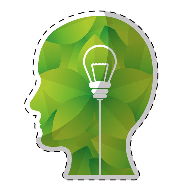 Green thoughts and ideology image design - Vector, Image