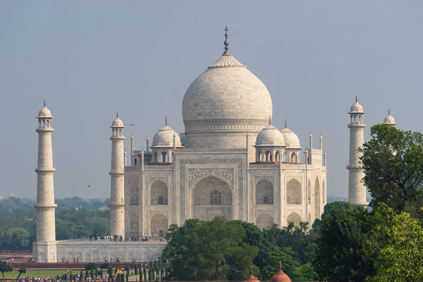 Taj Mahal, Landmark of Agra in a morning, Agra city, India - Photo, Image
