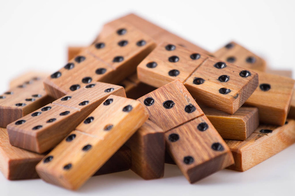 Domino's gemaakt van hout - Foto, afbeelding