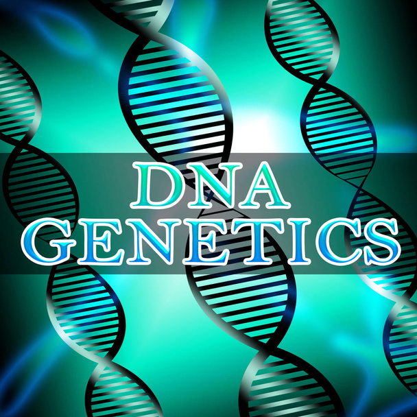 Dna Genetics montre la biotechnologie Science Illustration 3d
 - Photo, image