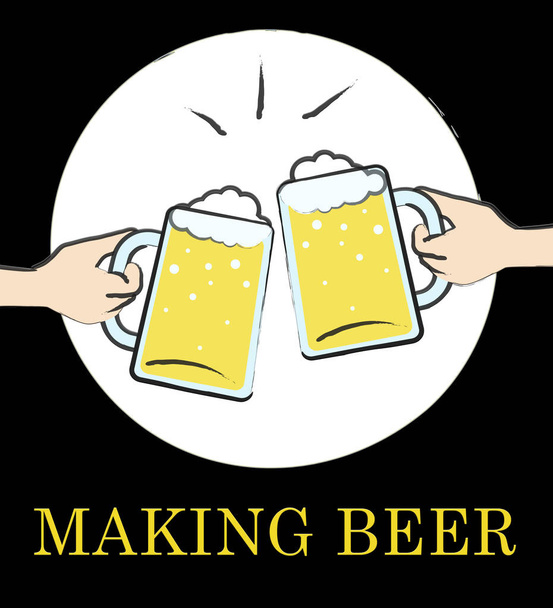 Takže pivo ukazuje pivo pivovar nebo průmysl - Fotografie, Obrázek