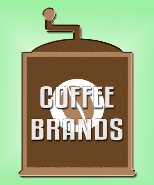 Marcas de café muestra etiqueta o marca registrada
 - Foto, imagen