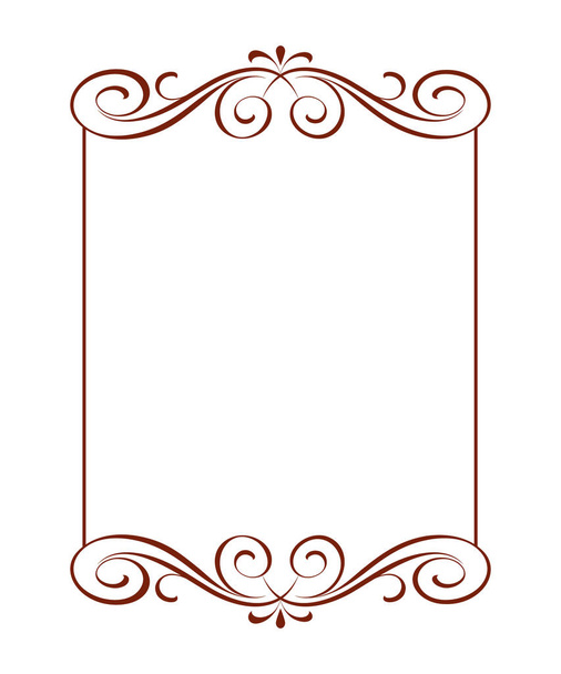 Calligraphic frames .Vintage vector.Well built for easy editing. Vector illustration. - ベクター画像
